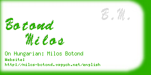 botond milos business card